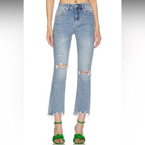 Pistola Lennon Crop Boot Jean in Tulum Distressed, Size 26